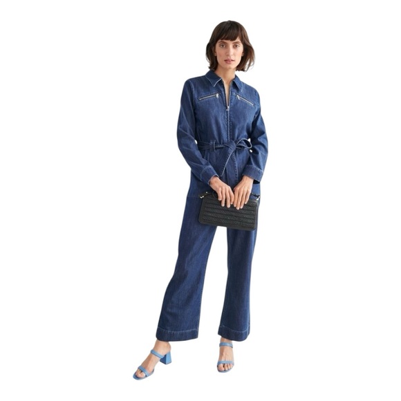 & Other Stores Denim Jumpsuit Blue Size 10 - Picture 1 of 10